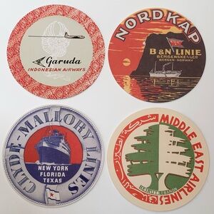 Louis Vuitton coasters travel jumbo stickers